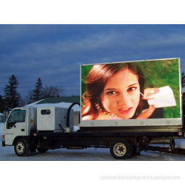 Wateproof P7 Mobile Truck Mounted Led Screen , 1r1g1b Dip Video Walls